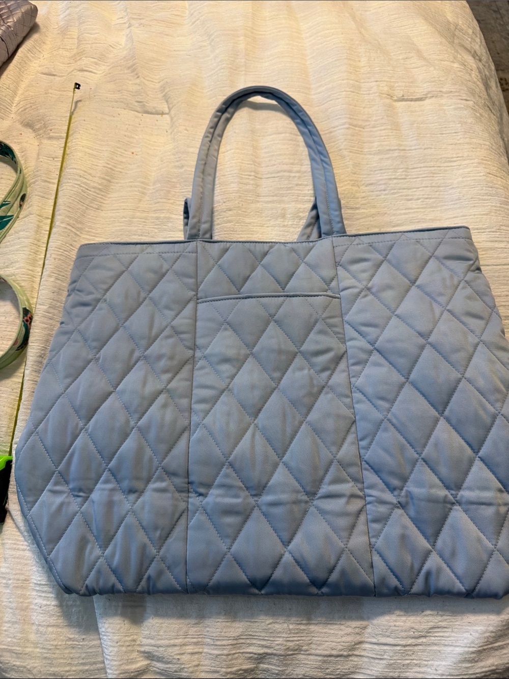 Vera Bradley Quilted Light Blue Tote